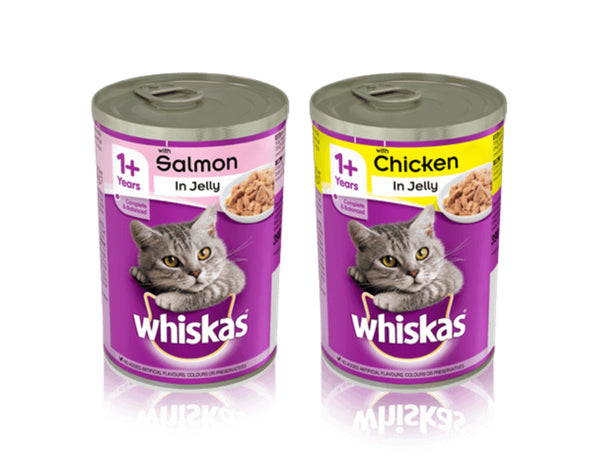 Whiskas Jelly Tin 390gm Salmon